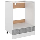 Eleganz Herdumbauschrank Lyon Grau Sonoma 60x46x81,5 cm - Küchenschrank aus Holzwerkstoff,...