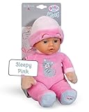 BABY born for Babies Sleepy Pink - weiche 30 cm Puppe - Mit pinkem Körper & integrierter Rassel -...