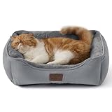 BEDSURE Katzenbett waschbar Katzen Bettchen - 51x41cm Katzenkorb Indoor mit Rutschfester Basis,...