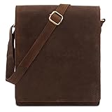 LEABAGS Leder Messenger Bag, London Vintage Herren Umhängetaschen, Echtleder Aktentasche...