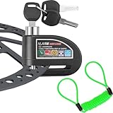 EYPINS Bremsscheibenschloss Motorrad Alarm 110dB, Scheibenschloss Motorradschloss mit 1,2m...
