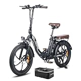 Fafrees E Bike Klapprad 20 * 3.0 Zoll, F20 Pro E-Bike Herren 36V 18AH Akku, Elektrofahrrad...