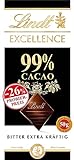 Lindt Schokolade EXCELLENCE 99 % Kakao, Promotion | 50 g Tafel | Extra kräftige Bitter-Schokolade |...