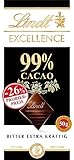 Lindt Schokolade EXCELLENCE 99 % Kakao, Promotion | 50 g Tafel | Extra kräftige Bitter-Schokolade |...