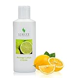 SCHUPP Massage-Lotion Zitrone, 200ml - Massage-Creme für gute Gleitfähigkeit -...