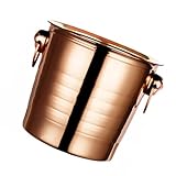 SHINEOFI Dicker Edelstahl Eiskübel Roségold mit Tragegriff Kratzfester Eisbehälter für Bar Party...