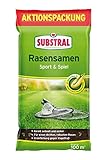 Substral Rasensamen Sport und Spiel, strapazierfähige Rasensaat-Mischung mit Grünfärbung gegen...