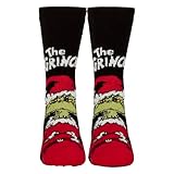 HEAT HOLDERS Grinch Muster Herren Thermosocken Weich Atmungsaktiv Wintersocken | Geschenke (39-45,...