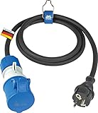 as - Schwabe Camping CEE-Adapterleitung 1,5m - CEE-Kupplung 3-polig mit powerlight Spannungsanzeige...