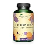 L-Tyrosin 1.200 mg | Mit Jod, Selen & B-Vitamine für Energie* & Psyche* | Aus Fermentation, vegan &...