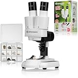 Bresser Junior Stereo 3D Mikroskop ICD-Pro mit 20x und 50x Vergrößerung für Kinder und Erwachsene...