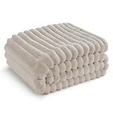 BEDSURE Kuscheldecke Flauschig - Wolldecke & Fleecedecke, Sofadecke, Weiche Warme Grobe Korddecke...