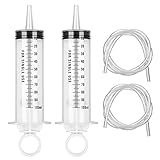 Hyber&Cara 100ml Spritze Plastik mit 100cm Schlauch aus PVC, Dosierspritze, Futterspritze,...