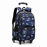 Pongnas -Rollrucksack, Rollrucksack, Trolley-Schultasche mit Lunch-Bleistifttasche für Jungen und...