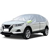 Universal Halbgarage Autoabdeckung, Halbe Autoabdeckung Allwetter Schutz mit Haken und Riemen,...