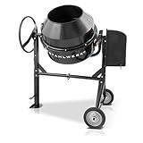 STAHLWERK Betonmischer BMM-140 ST mit 140 Liter Trommel und 600 Watt Leistung, robuster...