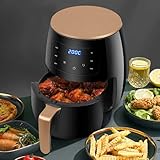 Heißluftfritteuse 6L Luftfritteuse 1400w Air Fryer Heissluft Friteuse Backofen Fritteuse ohne Öl 6...