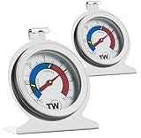 Kühlschrank-/Gefrierschrank-Thermometer, Doppelpack, zur Überwachung von Kühlschrank, Temperatur,...