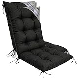 Gartenstuhl Hochlehner Auflagen Set: 2x 50x120 cm - Sitzauflagen Gartenmöbel Gartenstuhlauflagen...