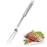 Grillgabel aus Edelstahl, Fleischgabel, Fleischgabel Edelstahl mit Griff, Fleischschneidegabel für...