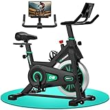 DMASUN Heimtrainer Fahrrad, Hometrainer Fahrrad mit großem Tablet-Halter und LCD-Display, Leises...