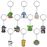 Chukua 10Pcs Star Krieg Schlüsselanhänger Kinder Figuren Schlüsselringe Silikon Anime...