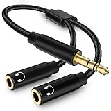 Cuteluding Audio Splitter Aux Splitter Kabel Kopfhörer Doppelstecker,3,5mm Stereo Klinke kopfhörer...