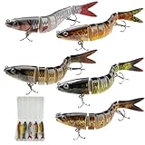 Angelköder, Kunstköder Wobbler Hecht, Fisch Köder für Zander Barsch Forellen Swimbait...