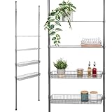 bremermann Teleskop-Regal mit 2 Körben 2 Ablagen, Badregal, Waschmaschinenregal, Allzweckregal für...