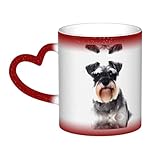 vacsAX Well-Behaved Schnauzer Farbwechsel-Tasse im Himmel – Zaubertasse mit individuellem Design...