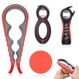 Multifunktions Öffner, 3 Stucke Anti-Rutsch Flaschenöffner, Jar Bottle Opener für schwache...