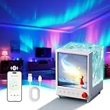 AoLa Sternenhimmel Projektor Kinder, LED Aurora Lampe Projektor mit 7 Lichteffekte und 7 White Noise...