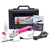 VOSS.farming profiCUT Schermaschine Pink, für Pferde, extra leise und laufruhig, mit Profi...