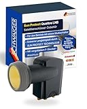 SCHWAIGER Quattro LNB digital Sun Protect I Low Noise Blockconverter für 4 Teilnehmer mit...