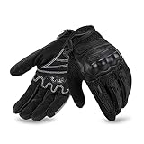 IRON JIA'S Motorradhandschuhe Herren Sommer, Touchscreen, weich, atmungsaktiv und bequem, geeignet...