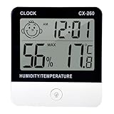 Digitales Thermometer für den Innenbereich – Intelligenter Hygrometer-Sensor mit LCD-Anzeige,...