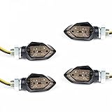 EXLECO 4Pcs LED Motorrad Blinker DC 12V Micro M8 Universal SMD Mini Hintere Blinkerleuchte...