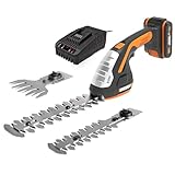 WORX WG801E - Akku Gras- und Strauchschere 20V PowerShare, 3-in-1 Schere mit verschiedenen Messer...