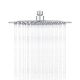 Ibergrif - Edelstahl Kopfbrause Regendusche, Duschkopf, 10 Zoll, Edelstahl M20298 25 CM Silber