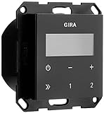 Gira 228405 Unterputz Radio RDS ohne Lautsprecher System 55, schwarzglasoptik