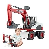 Kinder Bagger | Baumaschine Modell 360 Grad Drehung | Baufahrzeug Spielzeug Mit Licht Und Sound Für...