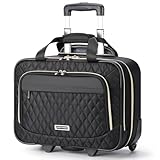Ponhog Aktenkoffer mit Rollen für Damen - 15,6 Zoll Business Trolley, Laptoptasche mit Rollen für...