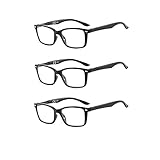 Suertree Lesebrille Feder Scharnier 3 Pack Sehhilfe Augenoptik Brille Lesehilfe für Damen Herren...