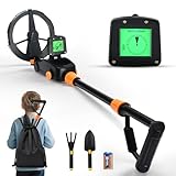 Metalldetektor für Kinder, IP68 Wasserdichter und Leichter Metalldetektor mit LCD und Tonanzeige,...