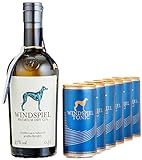 Windspiel Genusspaket London Dry Gin 47% vol. (1 x 0,5L) & Windspiel Tonic Water Dosen (6 x 200ml) -...