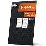 Solarway 440W Solarpanel JA-Solar Full Black Bifazial Glas/Glas PV Panel mit positiver...