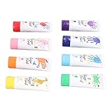 Fingerfarben für, 8-teiliges, Sicheres und Waschbares DIY-Kunst-Malzubehör-Set, Perfekt für...
