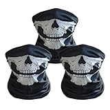 OVISEEN Skull-Muster Halstuch für Motorrad & Fahrrad, Atmungsaktives Multifunktionstuch für...