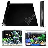 Gohytal Aquarium Poster, 200x40cm PVC Statisch Haftender Aquarium Hintergrund Schwarzer Generisch...