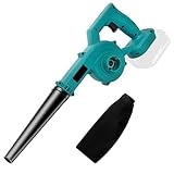 Akku-Laubbläser, Ersatz für Makita, 2-in-1 Elektrische Gartenblattgebläse und Staubsauger，18V...